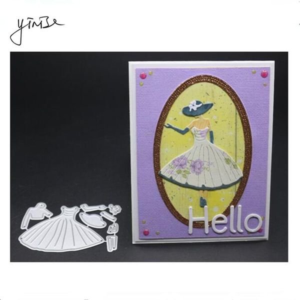 

painting supplies vcd172 elegant lady scrapbook metal cutting dies for scrapbooking stencils diy cards decoration embossing folder die
