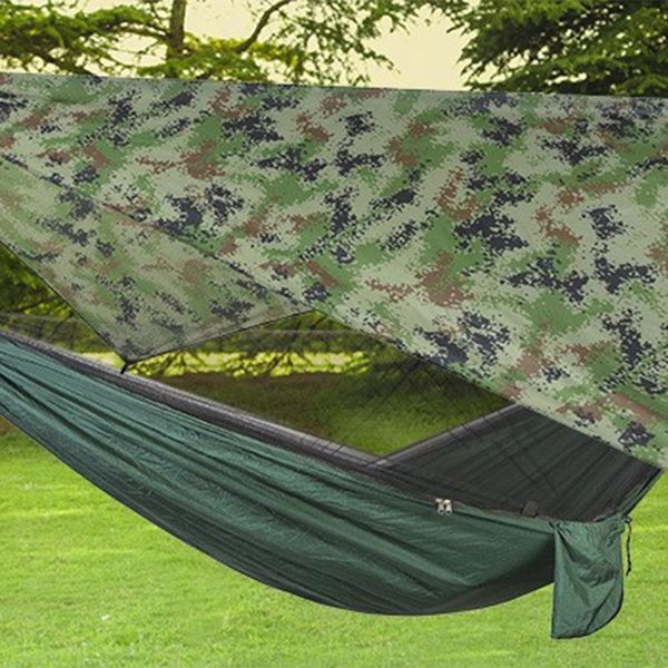 

camp furniture 2 in 1 lightweight portable outdoor camping hammock mosquito net tent with waterproof canopy awning netting set