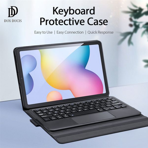 DUX DUCIS Kabellose Tastatur, Tablet-PC-Hüllen für Samsung Tab S6 Lite (P610/P615), Lederhülle