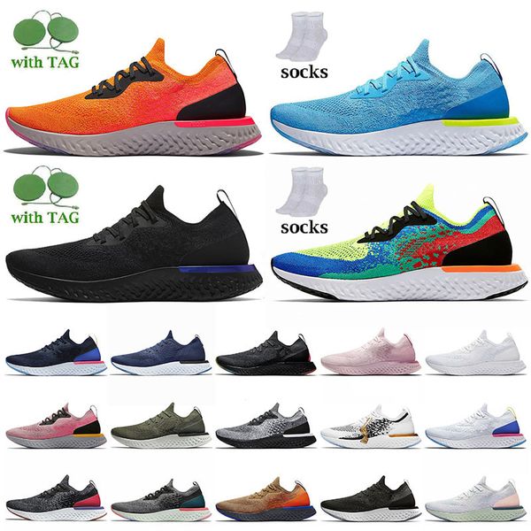 

simple pure color epic react fly knit men women running shoes 2022 belgium cool grey olive blue glow triple black cookies and cream sprite s