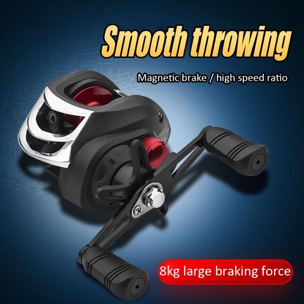 

baitcasting reels metal spool reel 8kg max drag 7.2/1 high speed gear ratio saltwater freshwater low profile fishing wheel