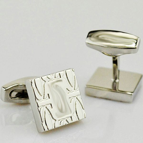 

2021 gold silver black rose and golden luxury cufflinks square shape style shirt cuff-links business jewelry fashion copper cuff links