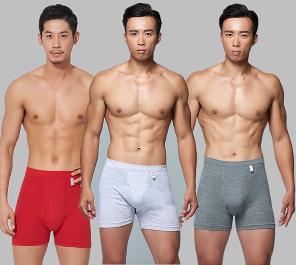 

yiershuang men's rib shorts cotton baggy pants medium high waist underwear cl814n, Black;white