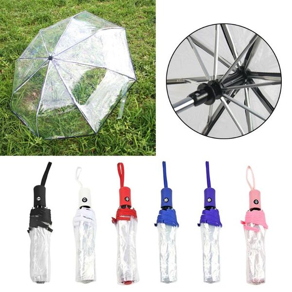 

umbrellas automatic transparent folding umbrella rain women men mini clear sun rainy auto paraguas compact windproof style for home use