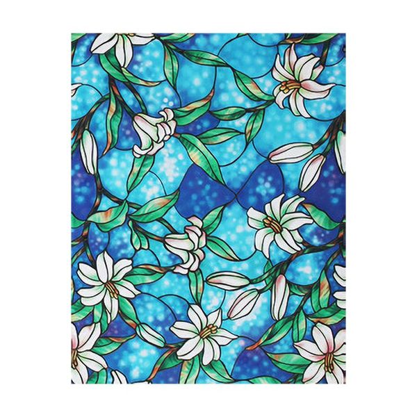 

wall stickers window flower bathroom bedroom living room glass block rainbow film