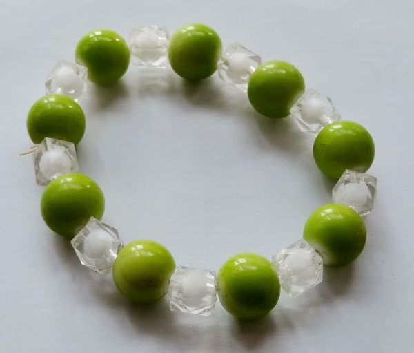 

10 pcs fashion selling glass hand woven lovely bracelets, Golden;silver