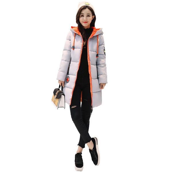 

women's trench coats winter cotton coat long slim jacket down ropa de invierno para mujer 2021 zf9315, Tan;black