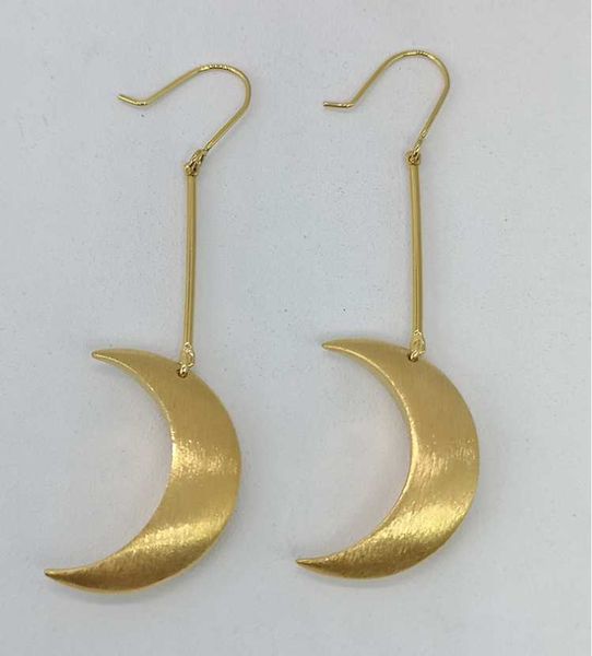 

dangle & chandelier ins explosion moon long earrings, Silver