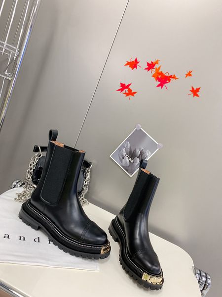 

2022 fashion love women boots chunky heel martin laureate boot black white yellow martins woman shoes with box and logo size 35-40 -k038