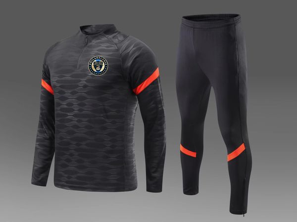 Philadelphia Union Herren-Trainingsanzüge, Outdoor-Sportanzug, Herbst- und Winter-Kinderheim-Kits, lässiges Sweatshirt, Größe 12–2XL