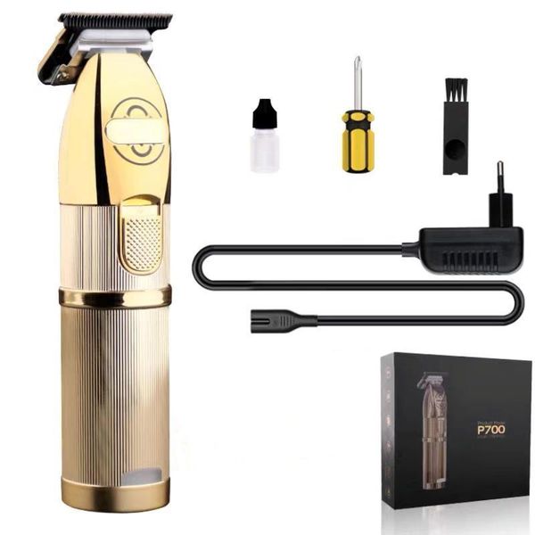 

gold metal barbershop cutter hair cutting machine haircut cordless clipper trimmer barbers 110-240v clippers