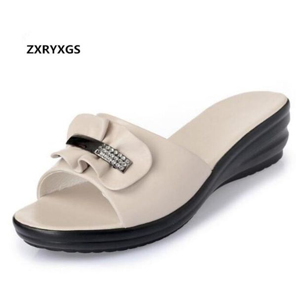 

dress shoes 2021 rhinestone wedges summer women sandals slippers elegant and comfortable fashion casual, Black