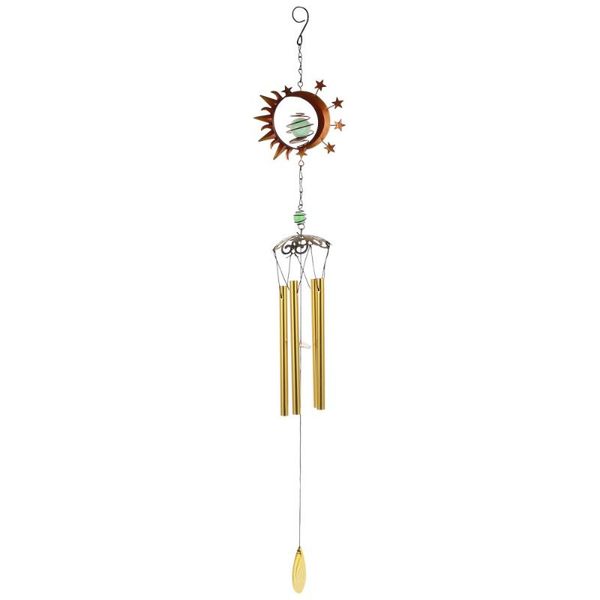 

decorative objects & figurines 1pc sun shaped wind chimes hanging pendants bell luminous decor