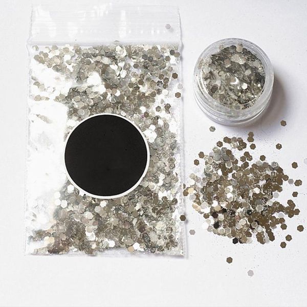 

10g/bag nail glitter sequins art decor mixture powder face body glitter1, Silver;gold