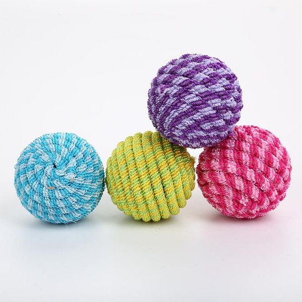 

cat toys elastic thread ball toy color funny molar teeth cleaning interactive training pet supplies