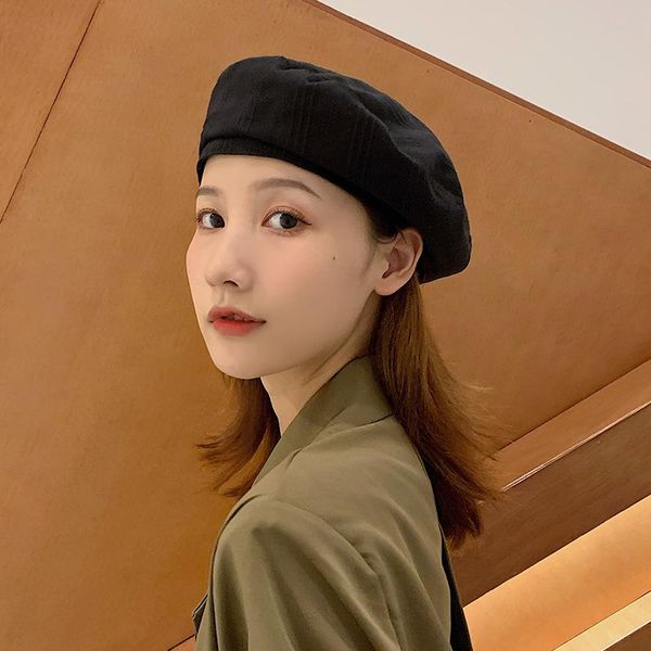 

beanies beret women summer thin british retro internet ins painter hat