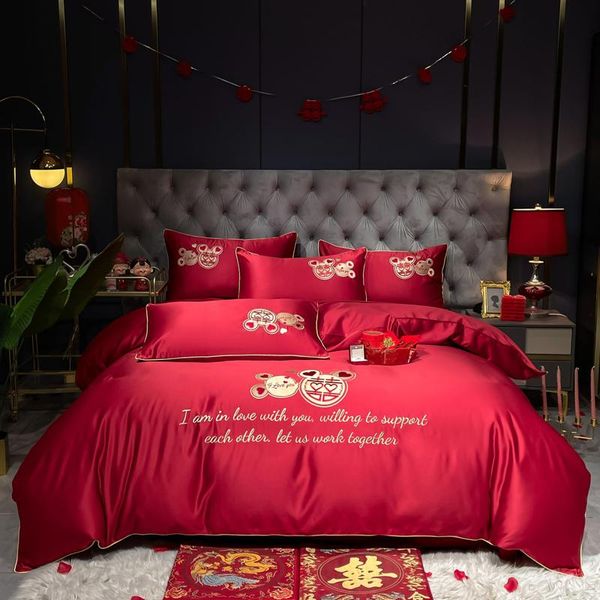 

classic a side 60s washed silk b 13372 air-jet cotton four-piece set-childhood sweetheart, bedding and home textiles sets