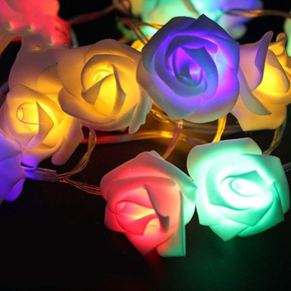 

little rose led string light battery power lights outdoor lamp for christmas party wedding decoration