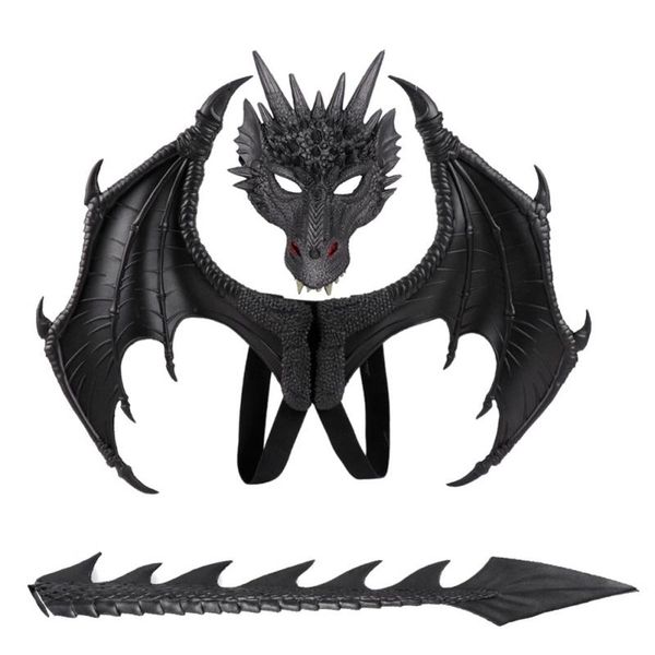 

cat costumes three-piece dragon cosplay props wing and tail children's halloween costume party decorations set