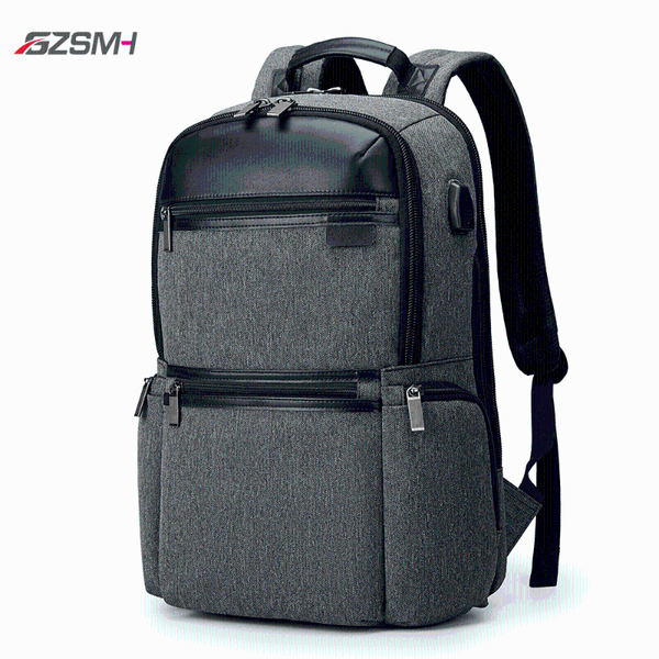 

backpack usb men's black gray waterproof anti theft backbag mochila for teenager travel school big capacity business bags