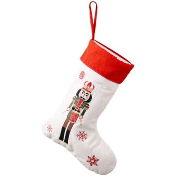 

christmas decorations stockings snowflake linen xmas gift bag fireplace decor socks year gifts