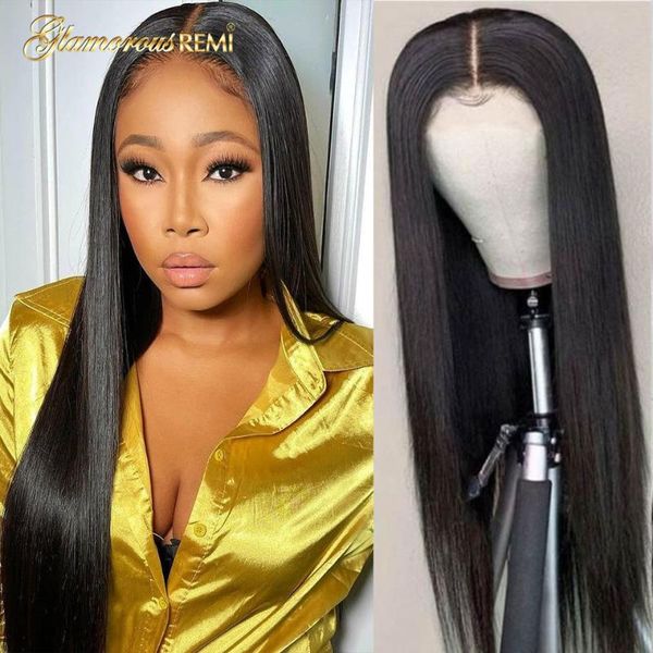 

lace wigs straight human hair wig 4x4 brazilian for black women density 180 t part 13x1 natural 8-26inch, Black;brown