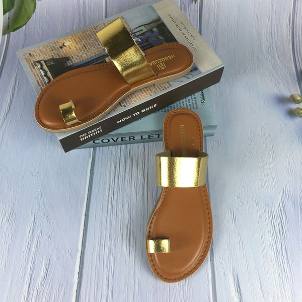

fashion set toe roman style flat solid color 2021 summer new style outdoor female slippers plus size women beach slippers, Black