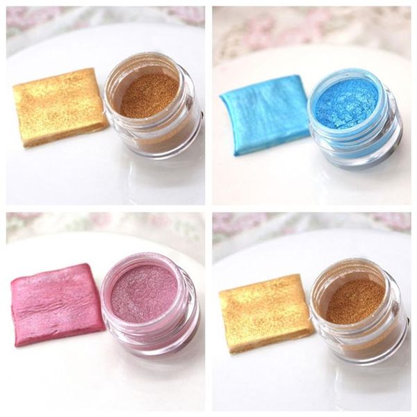 

2g pink/blue/sliver/gold flash glitter powder baked pigments decorating cake biscuit tool drop ship baking & pastry tools