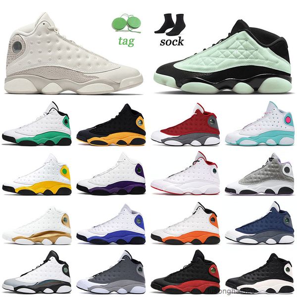 

jumpman 13 13s xiii singles day basketball shoes houndstooth reverse bred obsidian lucky green phantom atmosphere sports sneakers