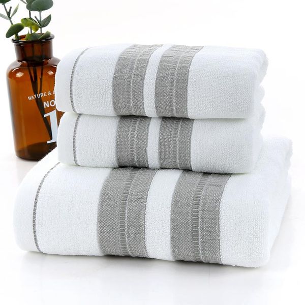 

towel 100% cotton 3pcs/set sets beach bath towels for adults soft 2pcs face drop