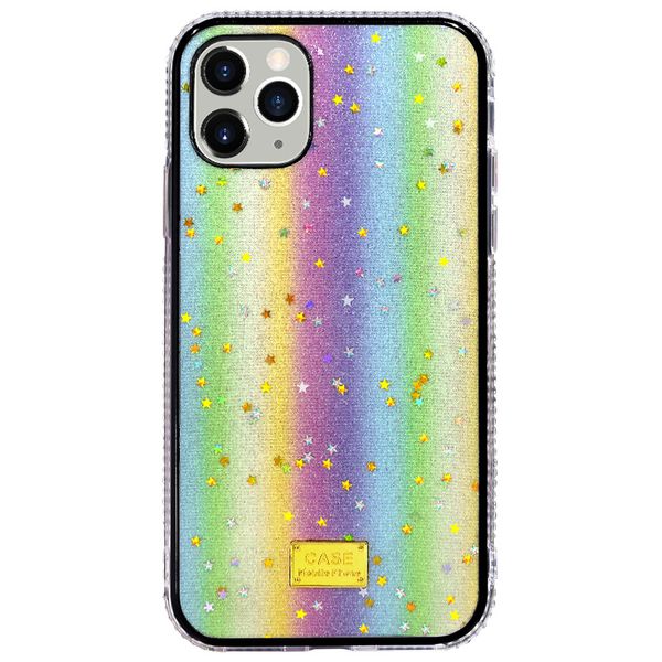 Luxo Glitter Crystal Rhinestone Gradient Color Cotes para iPhone 12 11 Pro Max 12mini 12PRO x XSMAX XR 8 7 6 6 PLUS Silicone Diamond Cover