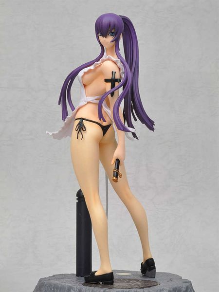 Chara-ani Highschool do Busujima Saeko PVC Figura Anime Figura Sexy Modelo Brinquedos Coleção Boneca Presente Q0722