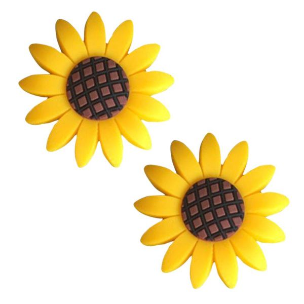 

car air freshener 2pcs gift rubber cute interior decor sunflower shape auto vent clip diffuser home office styling