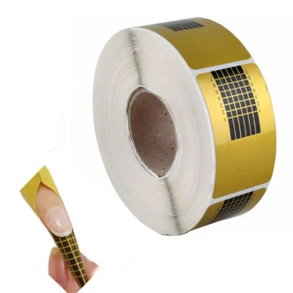 

100pcs professional nail art tips extension forms guide stickers, Black