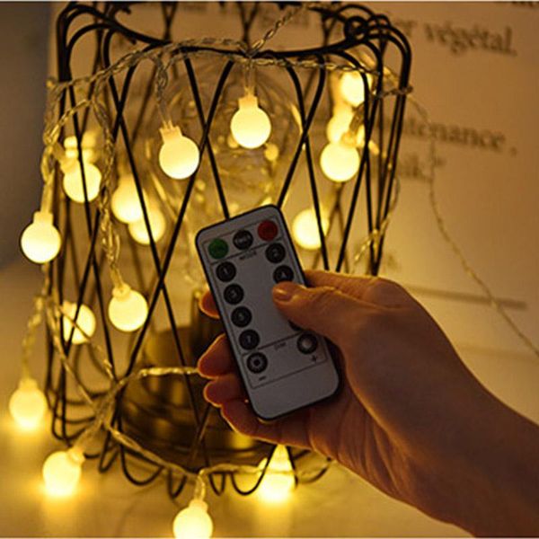 Strings Control Remoto String String Fairy Lights para Garden Yard Home Party Wedding Decoration Led Christmas Light