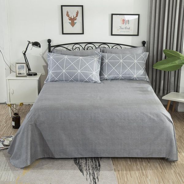 

sheets & sets 100% cotton flat sheet for children adults single double bed bedsheets (no case) xf727-15