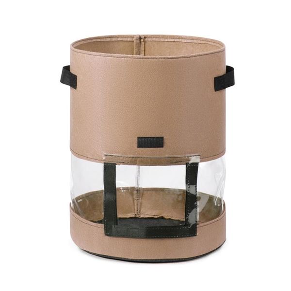 

gallon balcony garden plant grow bag potato tomato vegetable flower pot planter non woven planting container 28gf planters & pots