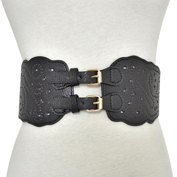 

belts hollow floral black leather belt corset women waist band 2021 luxury designer for cummerbunds waistband, Black;brown