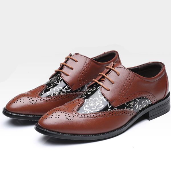

Mens Full Grain Leather Shoes Men Oxford Shoes British Style Retro Carved Bullock Formal Men Business Office Dress Shoes Big 48, Black