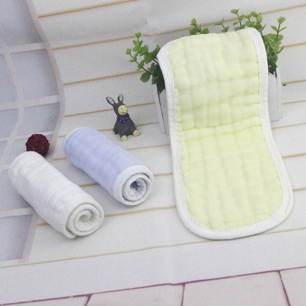 

10pcs baby diaper inserts with covered edge repeated washable gauze cloth cover nappy muslin cotton reusable born flexible diapers
