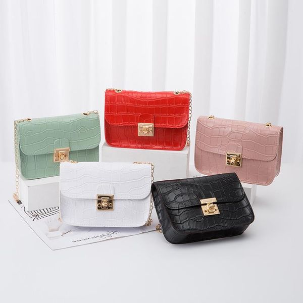 

fashion 2021 female small red bag new trend line retro messenger ins net one-shoulder square vvntv