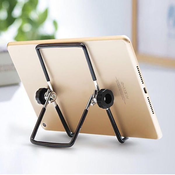 

brand foldable tablet stand universal adjustable portable metal holder for all 7 inch tablets pc desksteel multi-angle cell phone mounts