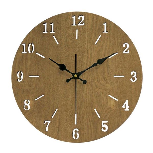 

wall clocks creative european modern design retro wooden clock round watch 14"