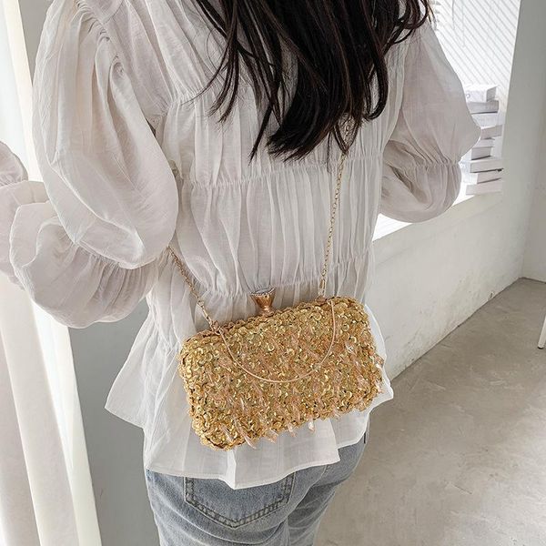 

shoulder bags golden evening clutch bag women wedding shiny handbags bridal metal bow clutches chain