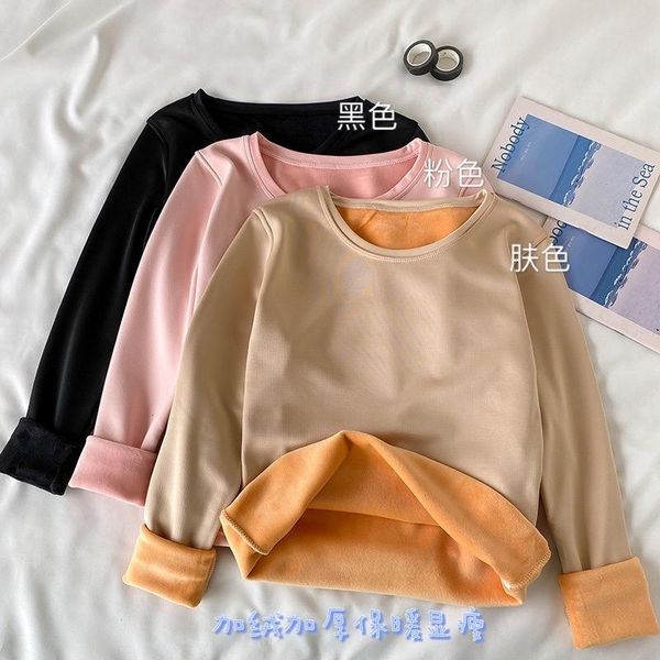 

women's t-shirt woman tshirts autumn winter coat long-sleeved ropa mujer camisetas, White