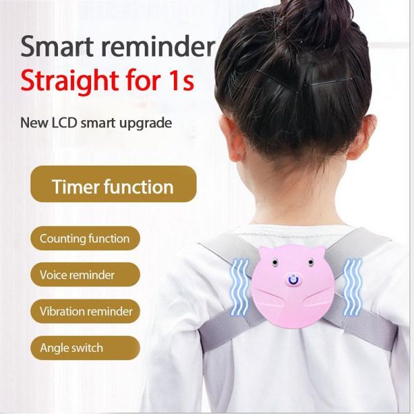 

drop teenage posture corrector correction orthosis back support flexible belt for child, Black;blue