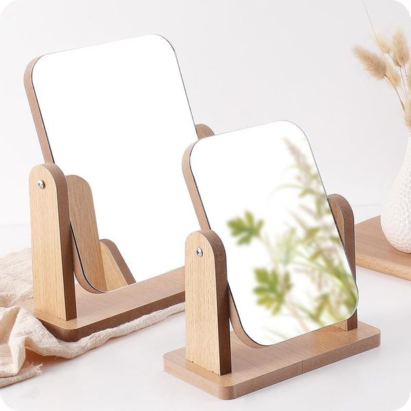 

wooden makeup mirror deskportable student dormitory thickening hd simple dressing zp3081104 mirrors