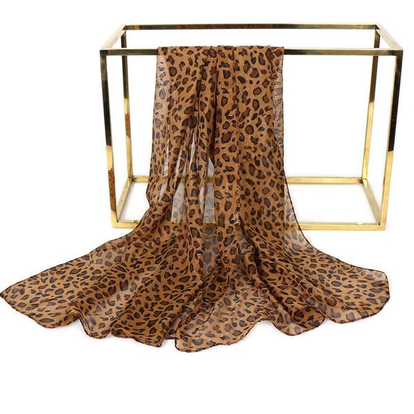 

scarves the korean version of ladies sunscreen scarf small silk all-match chiffon spots leopard print gauze, Blue;gray