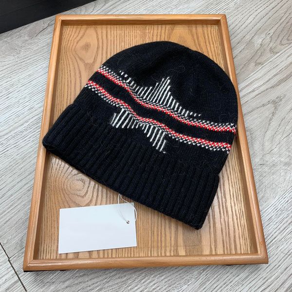 

letter printed designer beanie casual luxury baseball cap classic fashion bucket hats caps cashmere polyester silk wnter warm stripe box, Blue;gray