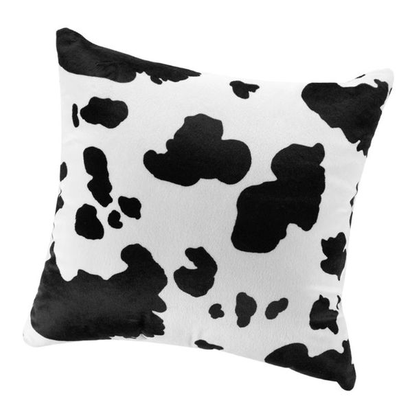

cushion/decorative pillow 1pc cow pattern case decorative short plush cushion cover for sofa bedroom